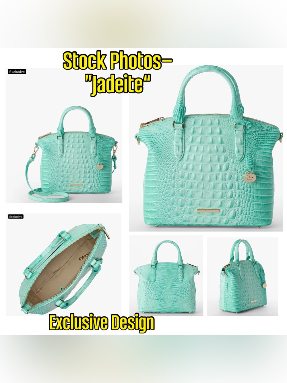 Brahmin NWT Duxbury - Jadeite - *Exclusive Design* - FRONT EYE - Cool Mint - Picture 9 of 16